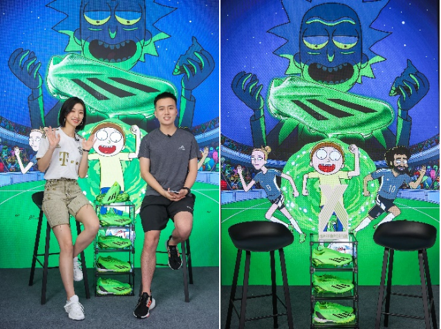 阿迪达斯签约运动员张玉宁首次亮相，与唐佳丽一起“速破亿次元”